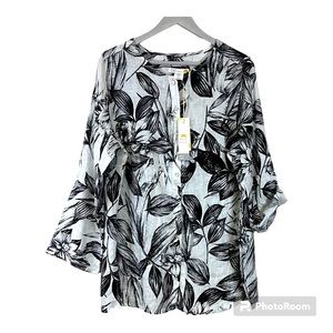 C&C California Linen Long Sleeve Size 1X NWT